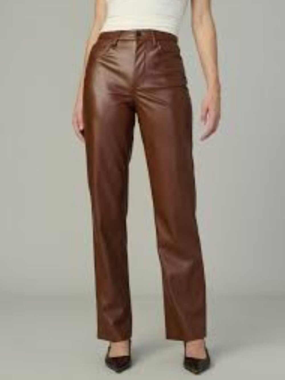60 - JOE'S JEANS THE MARGOT STRAIGHT VEGAN LEATHER - Picture 2 of 3